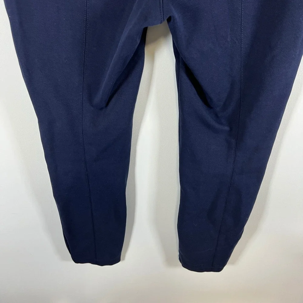Anthropologie Navy Blue High Rise Button Fly Utility Slim Pants Womens‎ Size 4